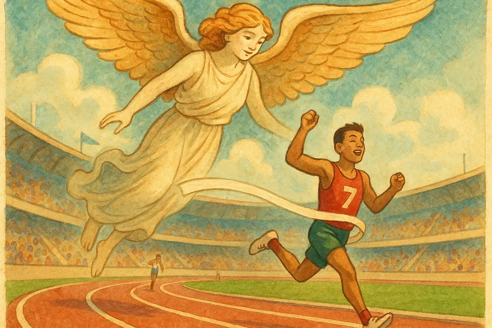 Nike as a modern symbol of victory in sports.