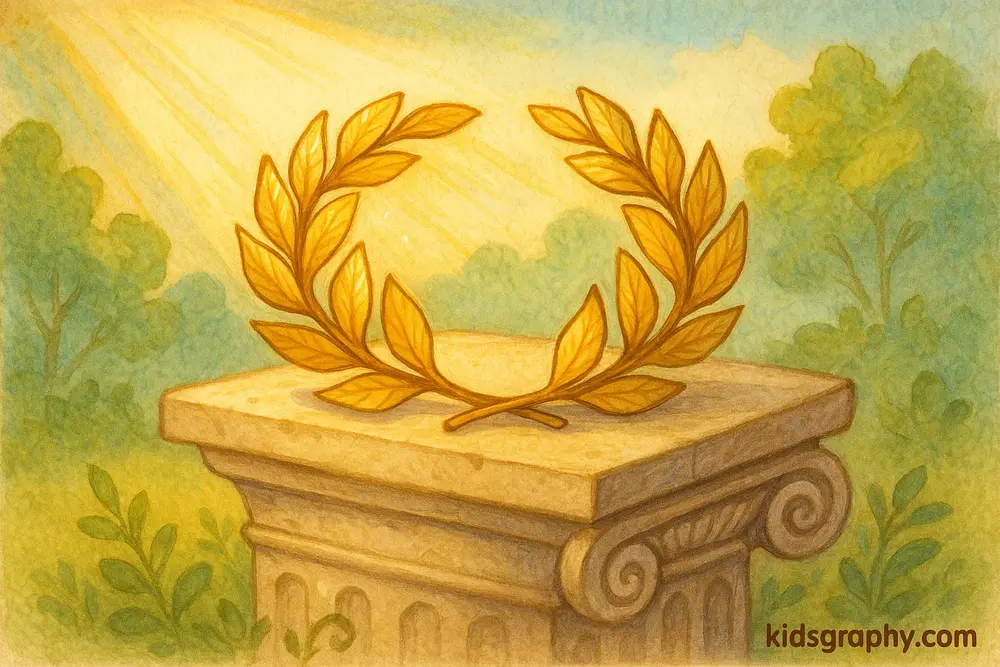 Laurel crown representing Daphne’s legacy in Greek culture.