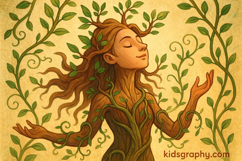 Artistic representation of Daphne in myth and symbolism.